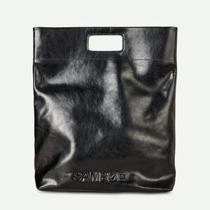 SAMSOE Black Clutch with Silver Accents